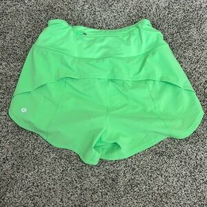 Green Lululemon shorts